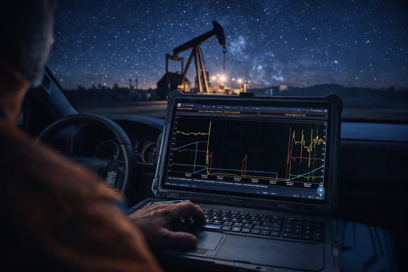 Supervisión de un activo petrolero desde una computadora industrial